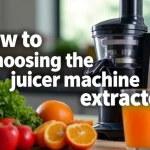 The image shows a modern juicer machine extractor, perfect for choosing the right one.