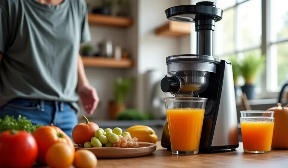 The image shows a variety of juicer machines, highlighting options for finding great juicer machines on sale.